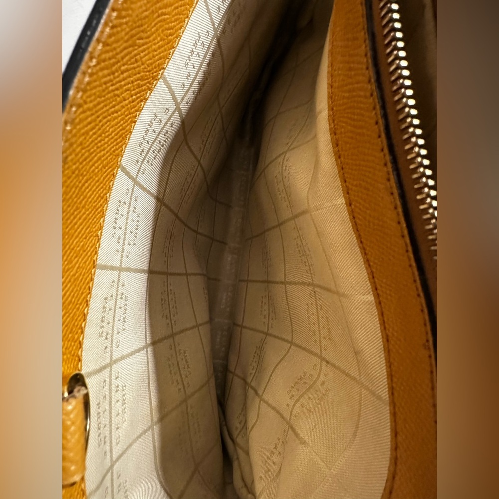 Celine Goldenrod Leather Square Tote Bag w/Crossbody Strap - Picture 13 of 15